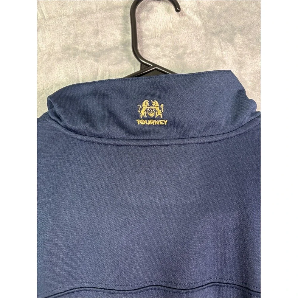 NWT New Tourney by Greg Norman Blue Pullover 15 UPF Golf 1/4 Zip Vest Size XXL